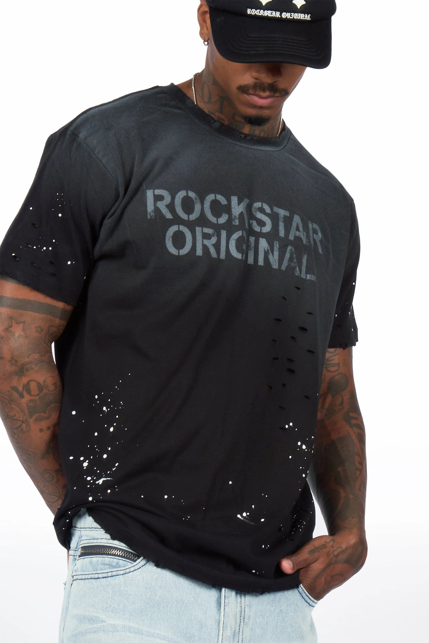 Reign Black/Black Oversized Graphic T-Shirt