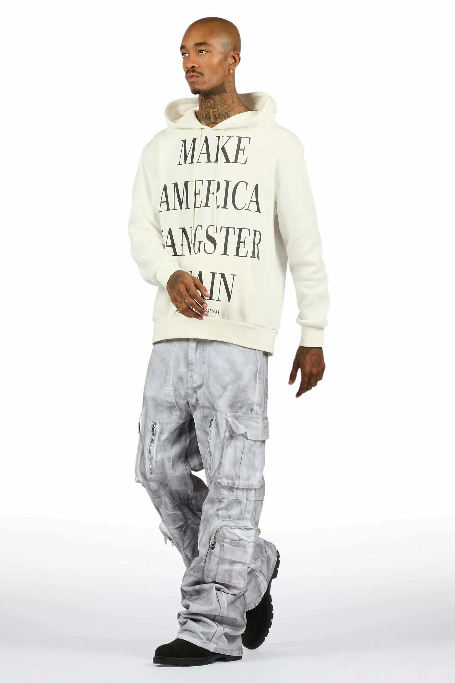 Ermis Dirty White Baggy Jeans