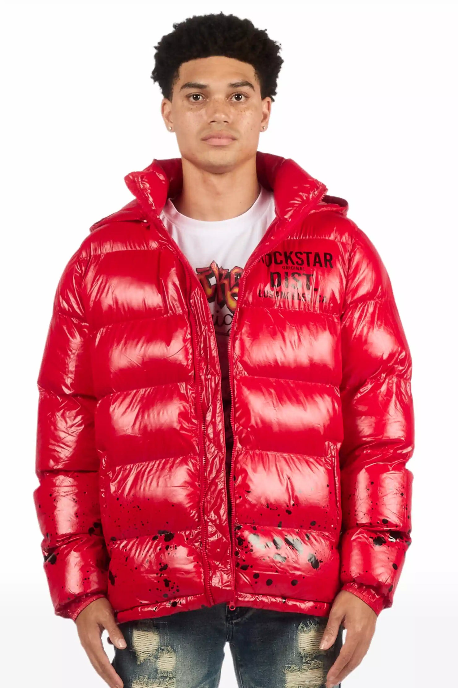 Raffer Red Heavy Puffer Jacket