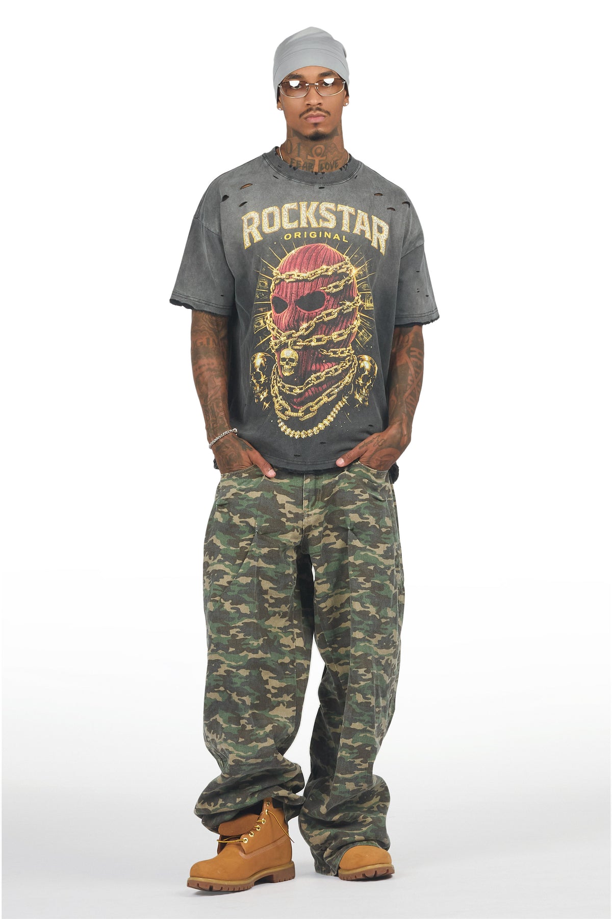 Attlee Camo  Baggy Fit Jean