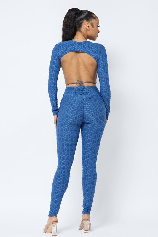 Jenifer Blue Active Legging Set