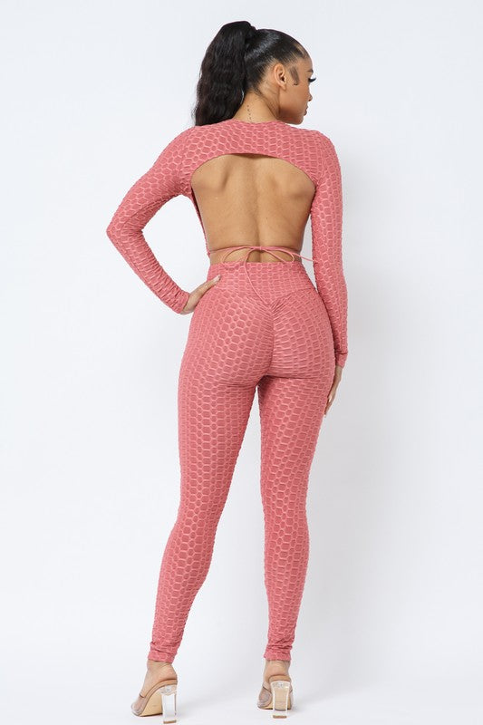 Jenifer Pink Active Legging Set