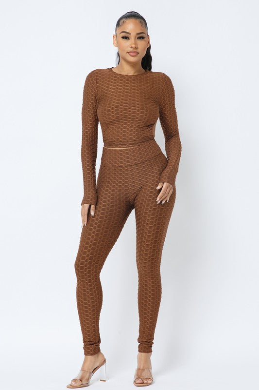Jenifer Mocha Active Legging Set