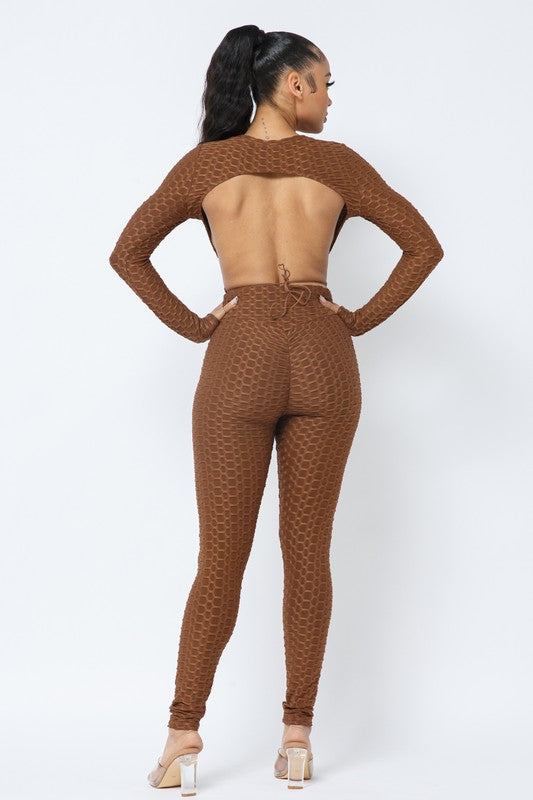 Jenifer Mocha Active Legging Set