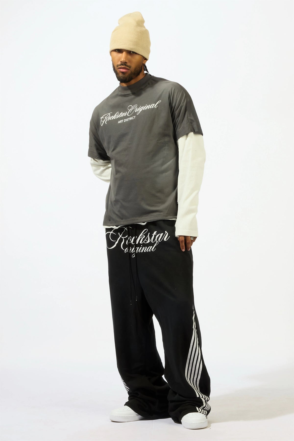 Kenstur Black Barrel Fit Pant