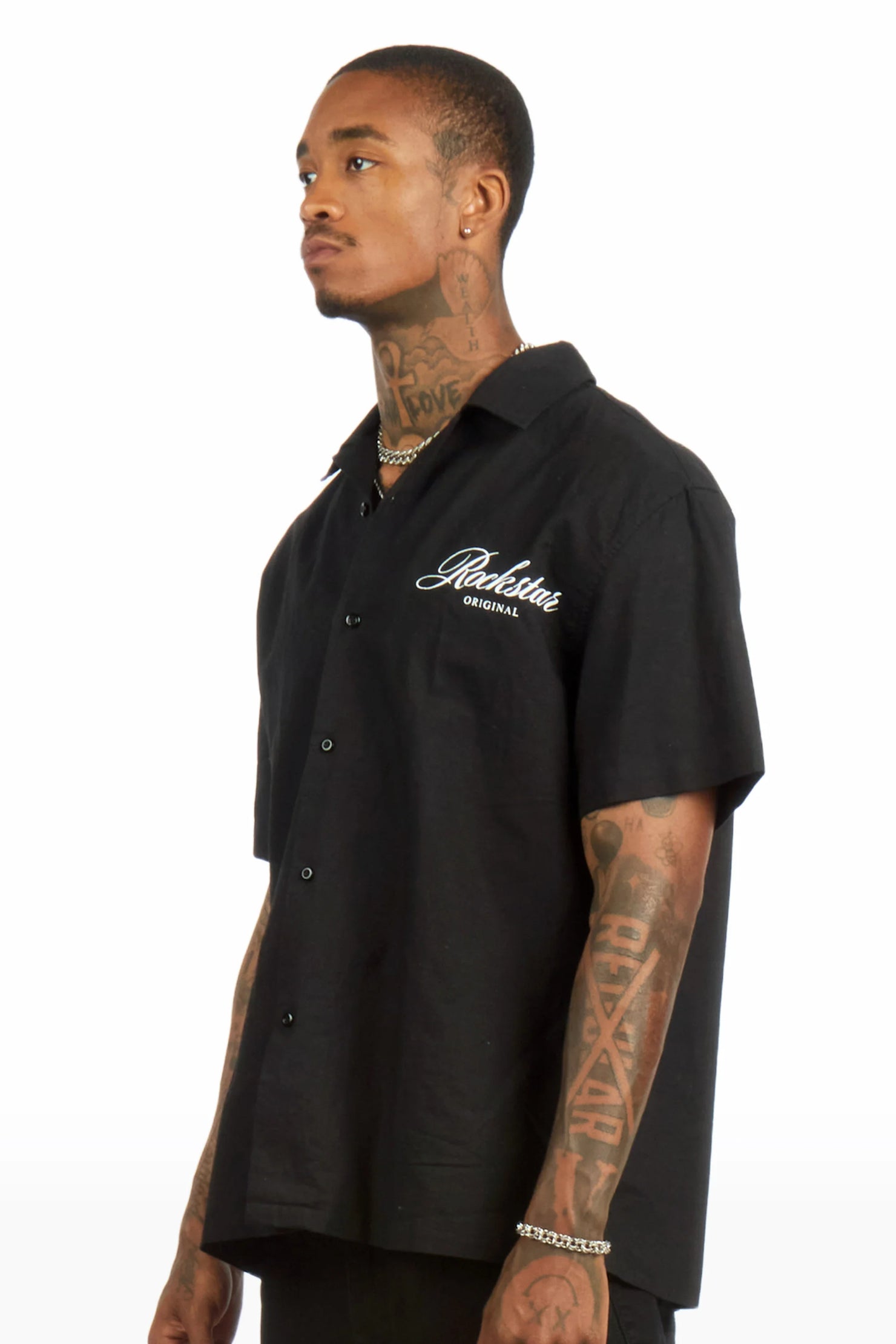 Broadnax Black Button Down Shirt