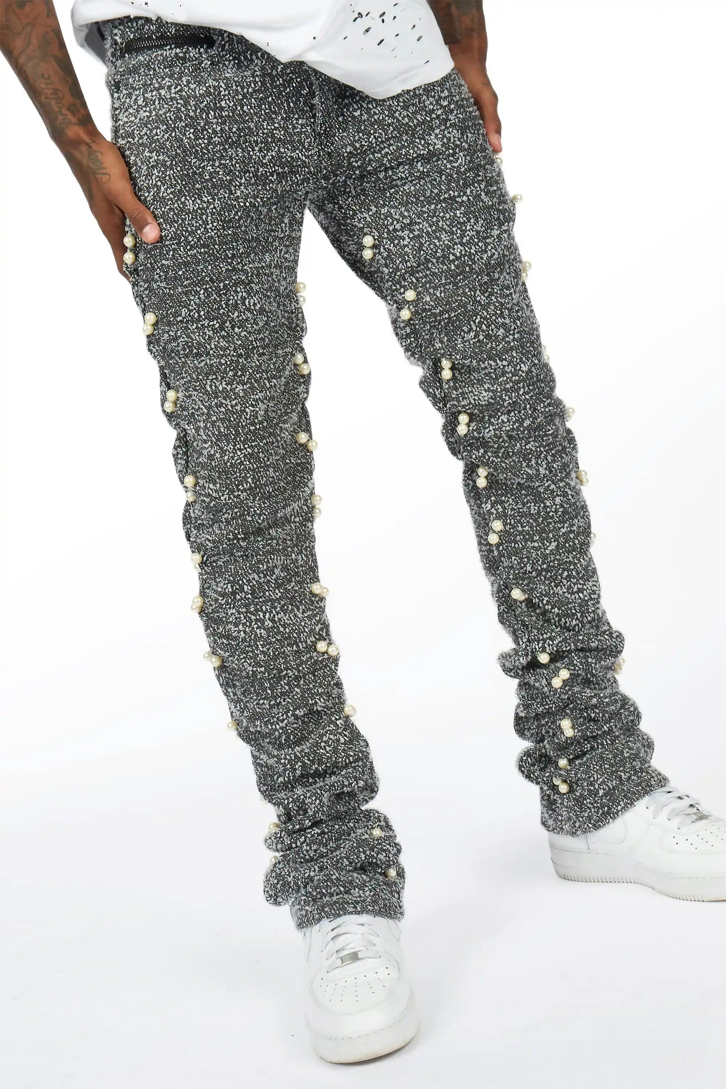 Shae Black Pearl Stacked Fit Jean