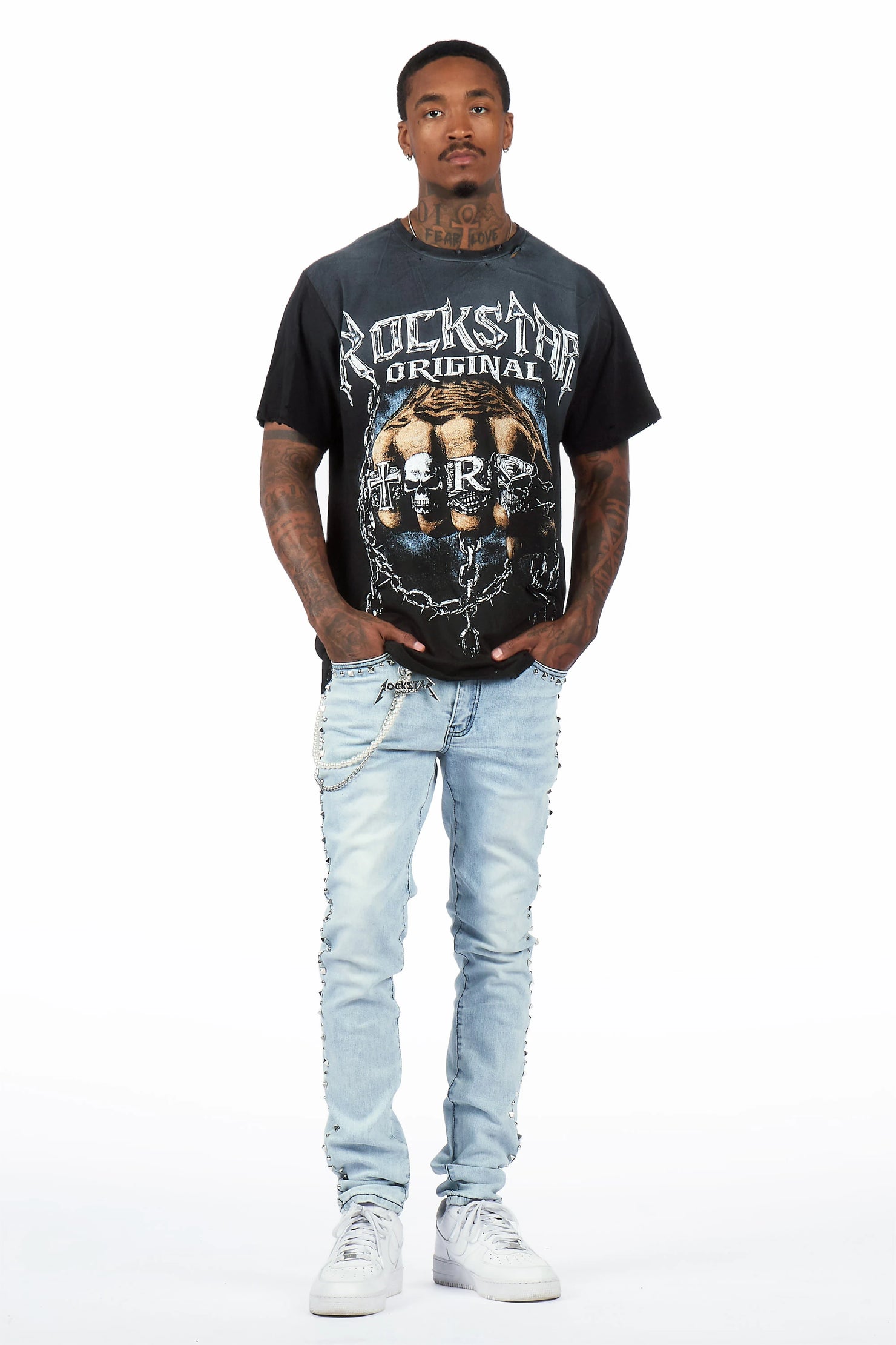 Tyce Light Blue Pearl Slim Fit Jean