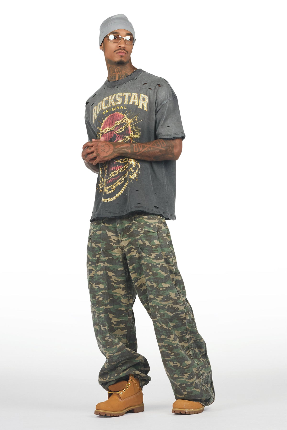 Attlee Camo  Baggy Fit Jean