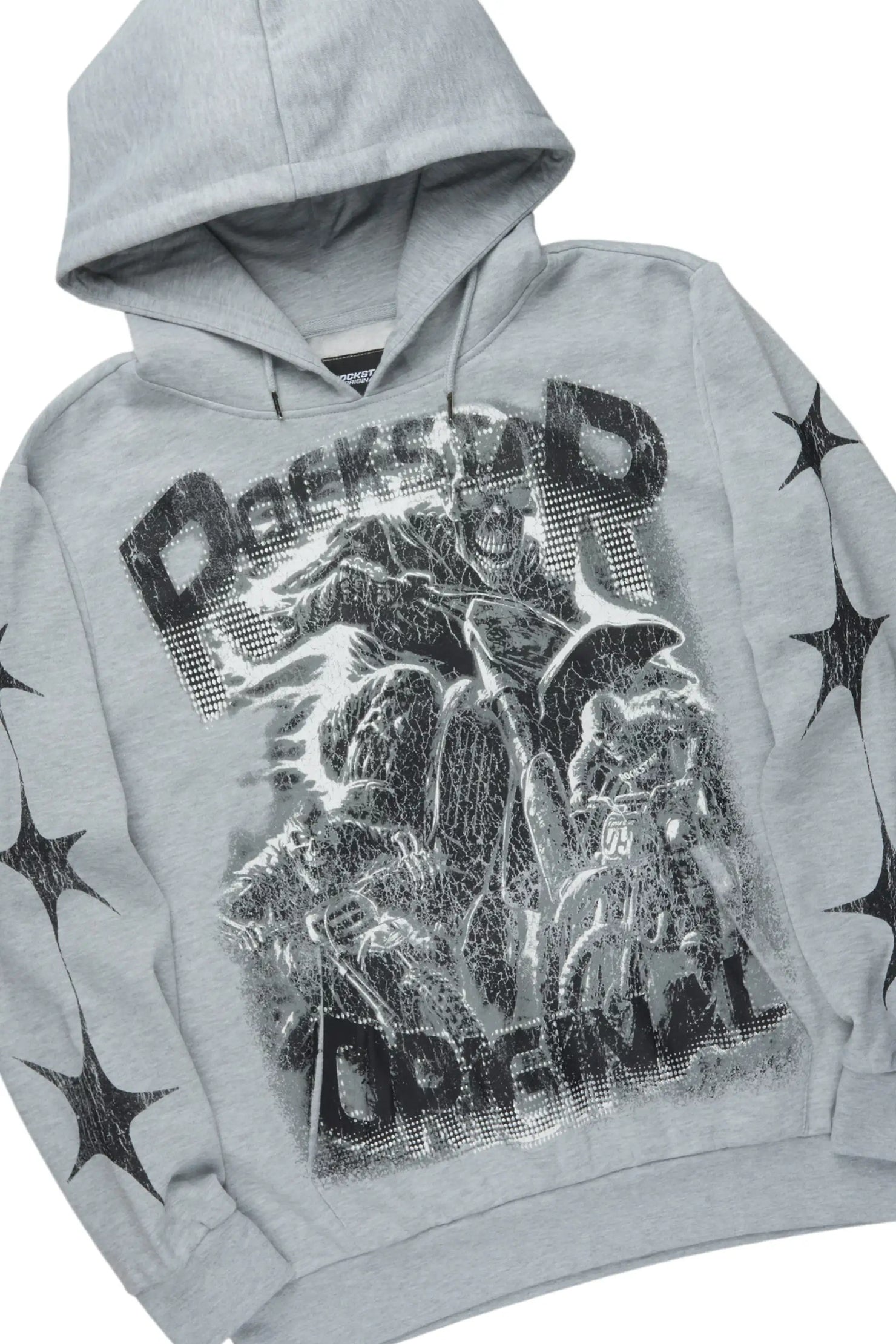 Trezno Heather Grey Hoodie/Stacked Pant Track Set