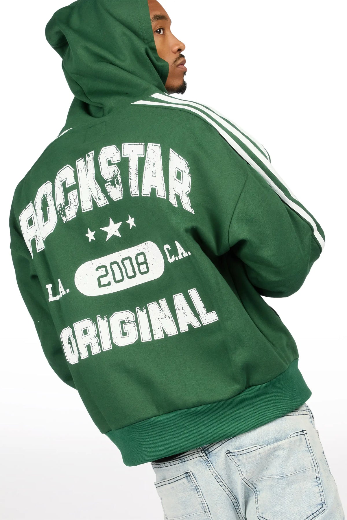 Tylla Green Zip Up Hoodie
