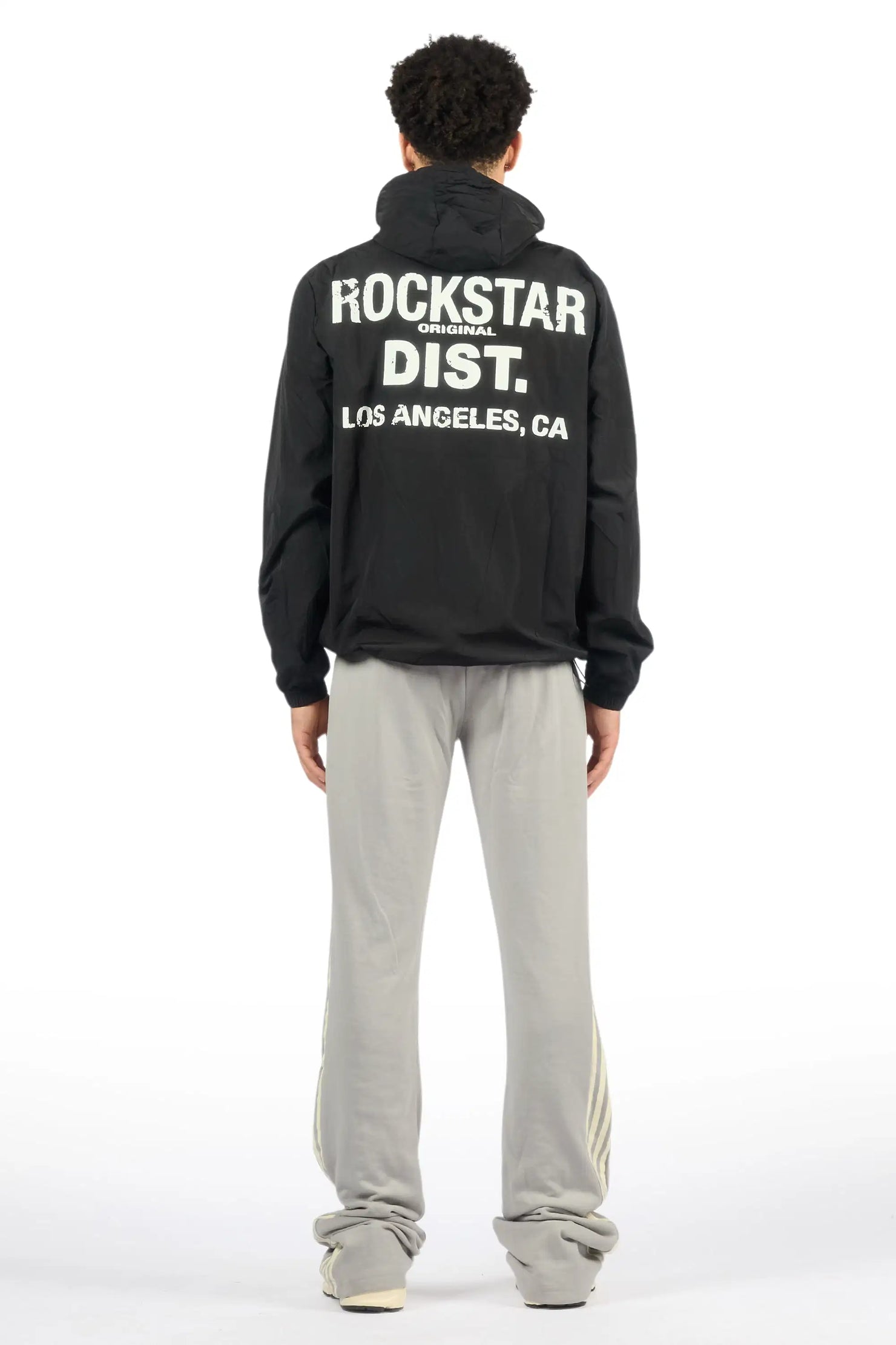 Yulian Grey Baggy Stacked Pant