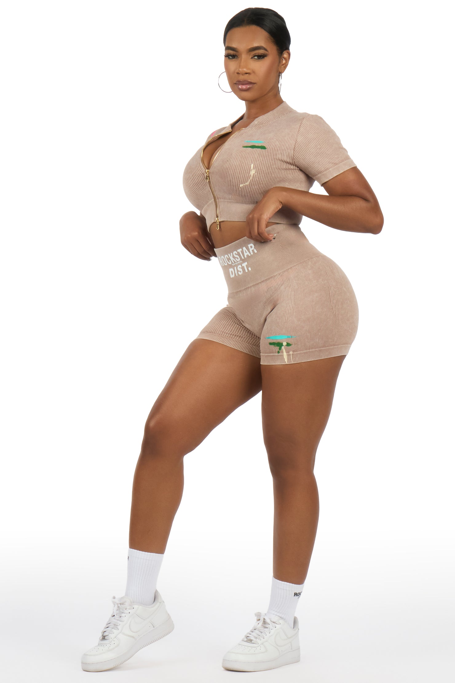 Sheena Mocha Bike Short Set