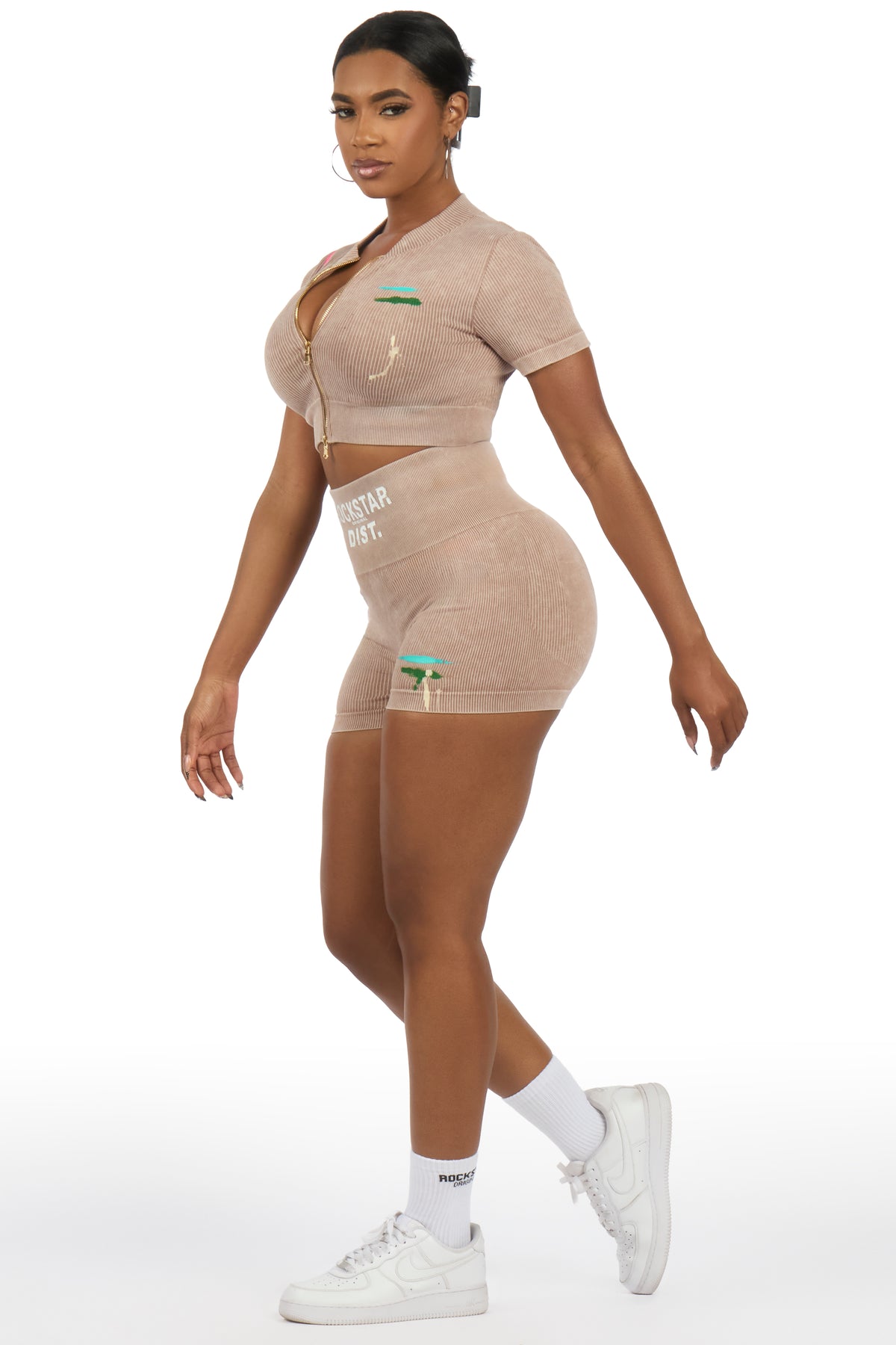Sheena Mocha Bike Short Set