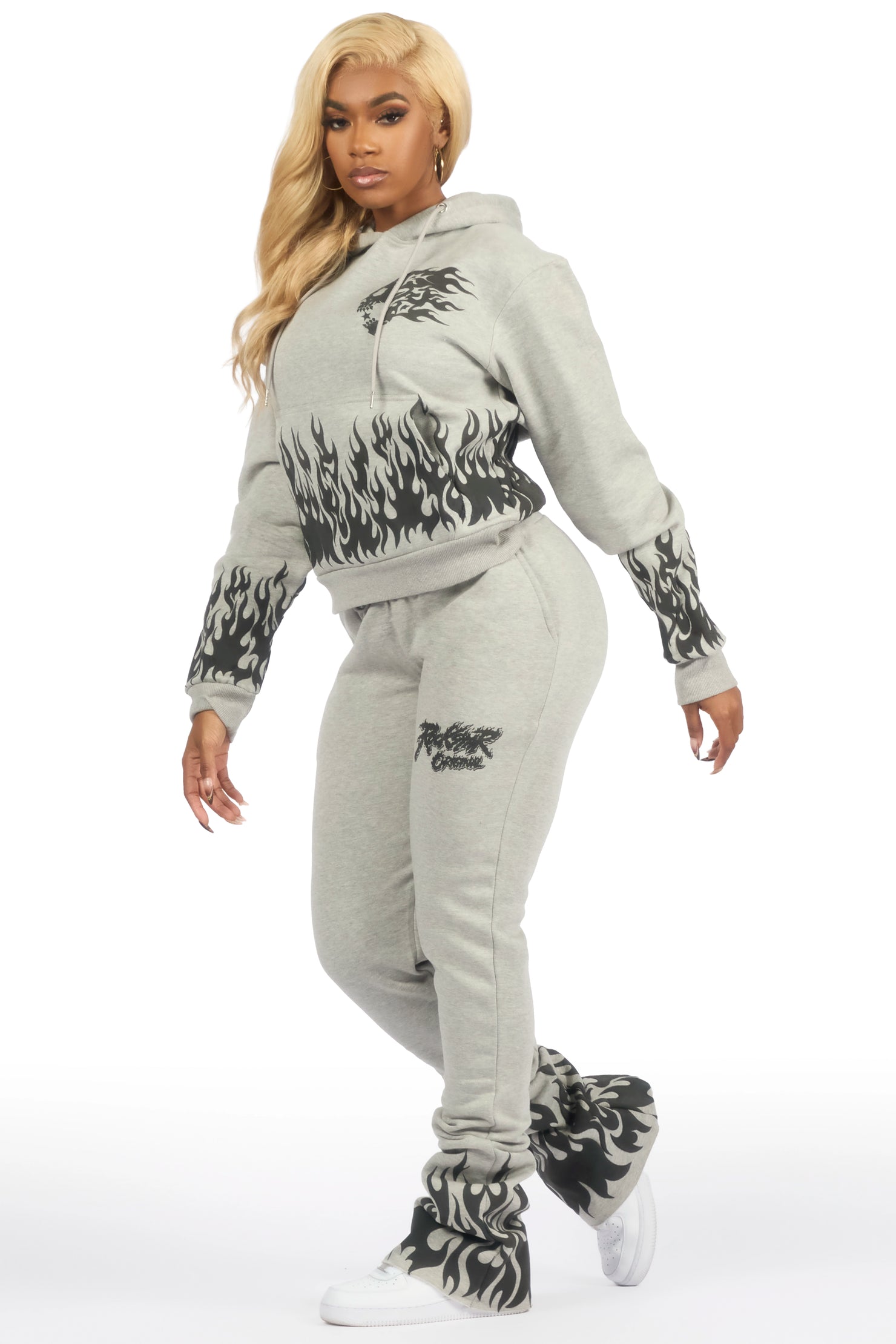 Arais Heather Grey Super Stacked Flare Trackset