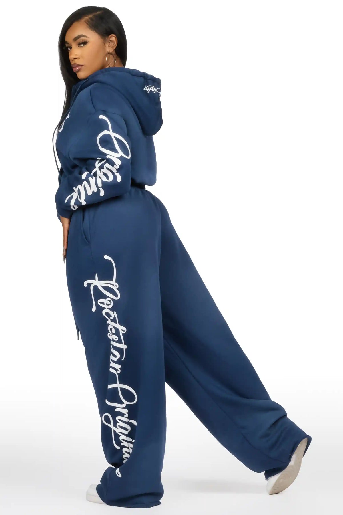 Nakesha 3.0 Navy Zip Up Baggy Track Set