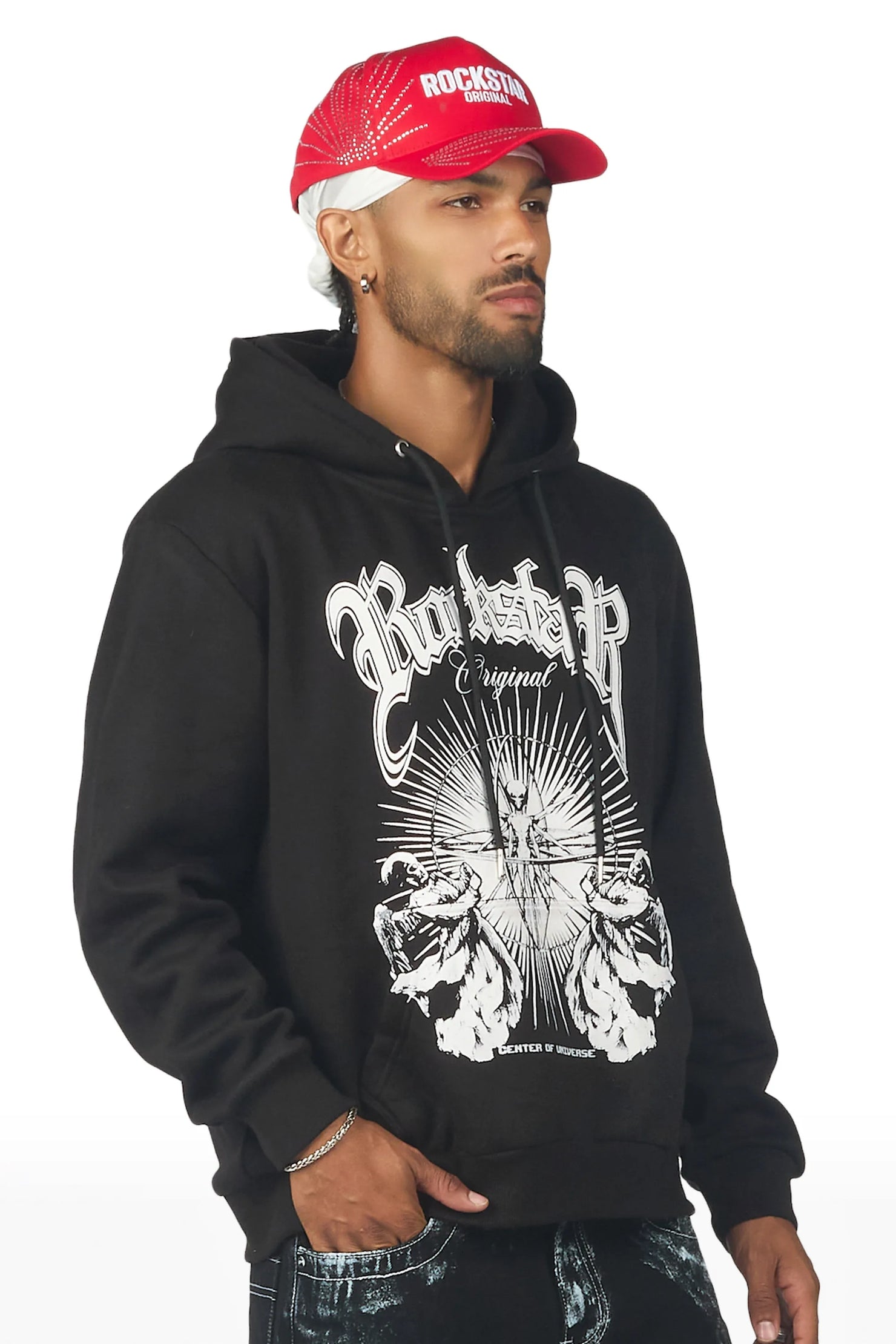 Yarden Black Graphic Hoodie