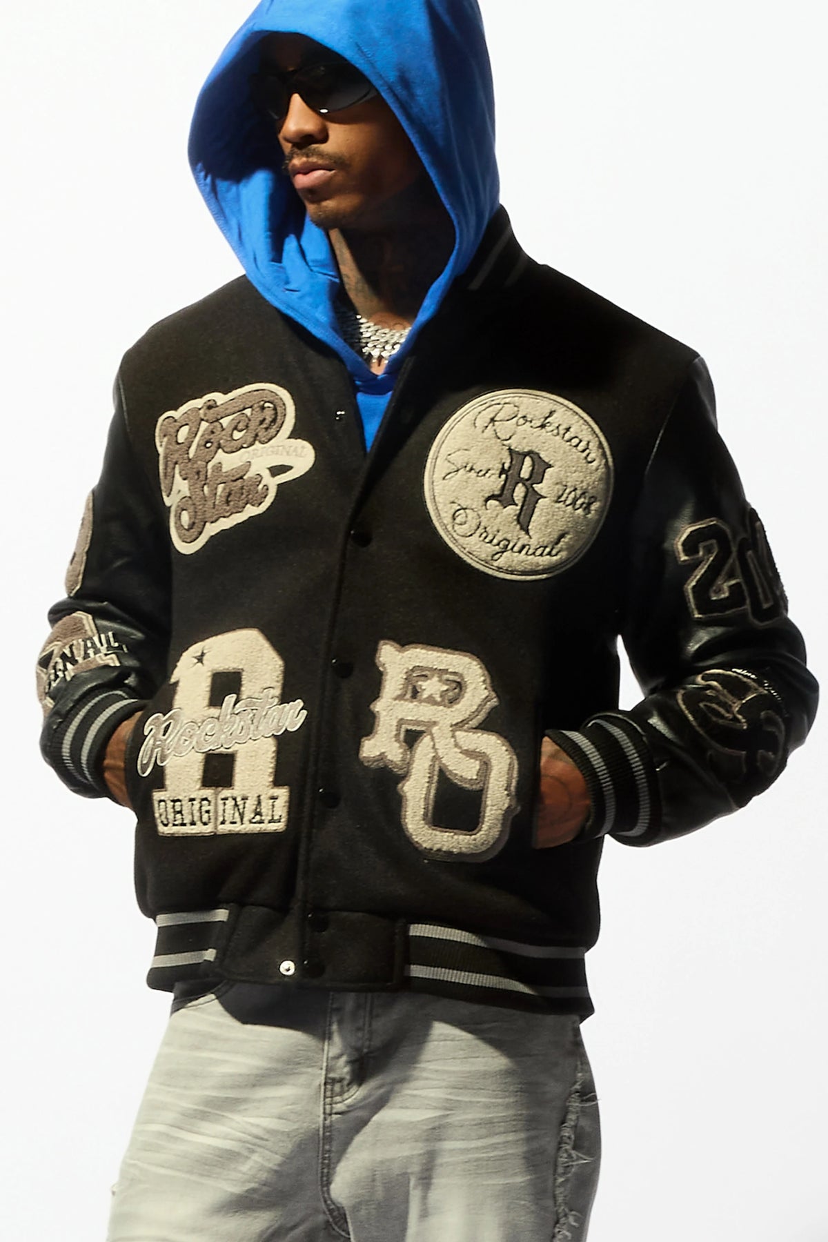 Ghoster Black/Grey Varsity Jacket