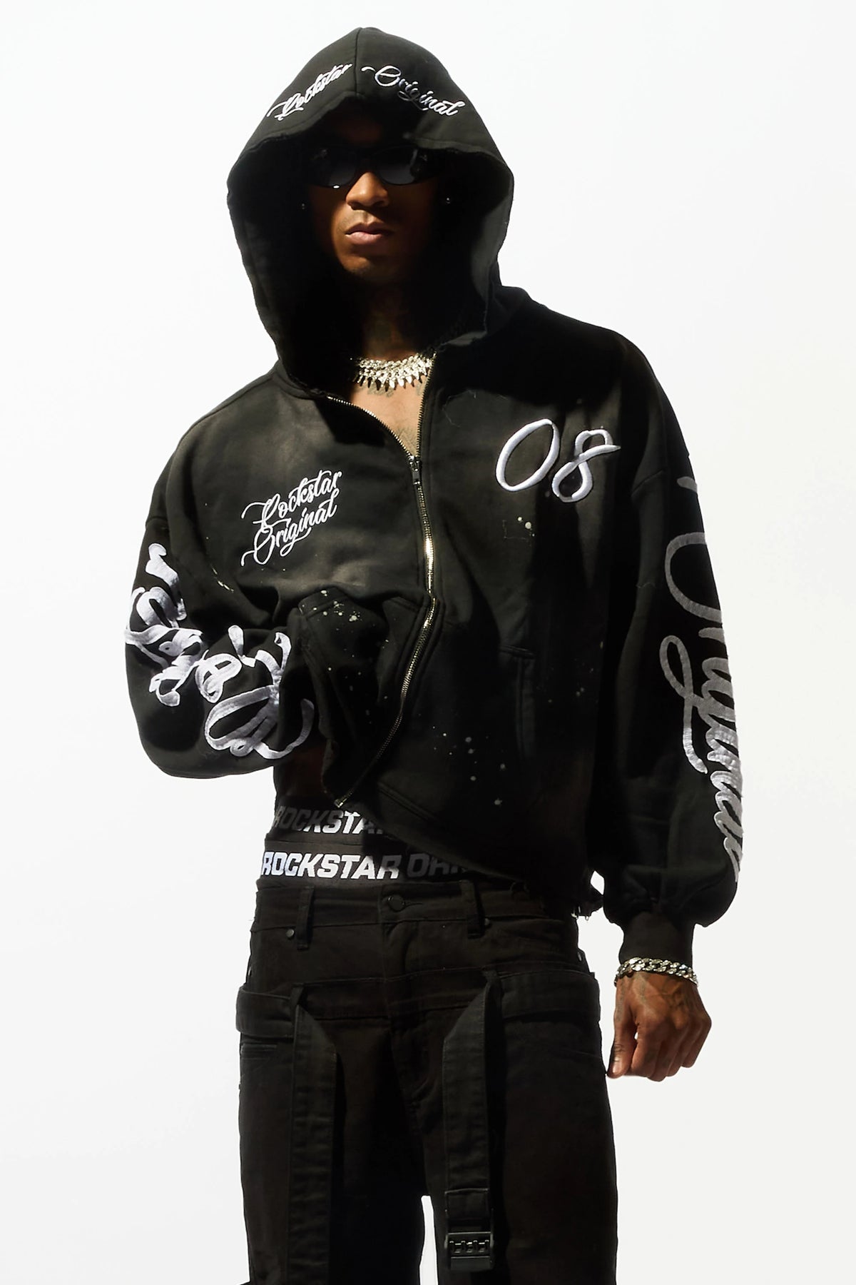 Hanif Black Zip Up Hoodie