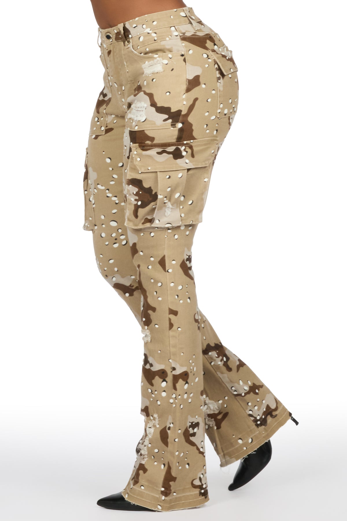 Kamron 2.0 Desert Camo Cargo Stacked Flare Jean