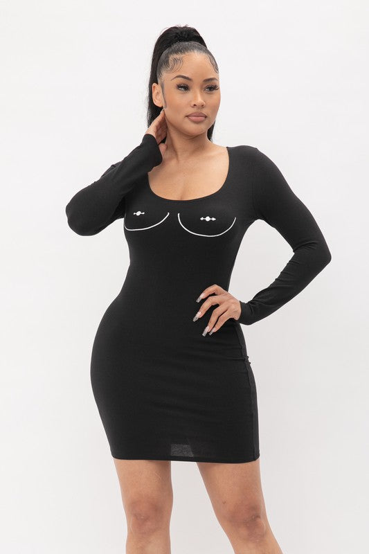 Jazmyne Black Mini Dress