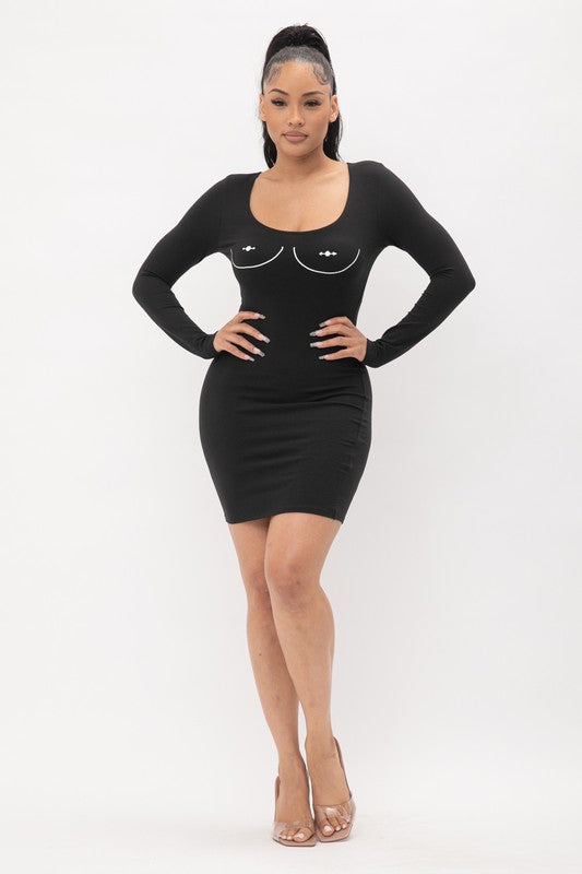 Jazmyne Black Mini Dress
