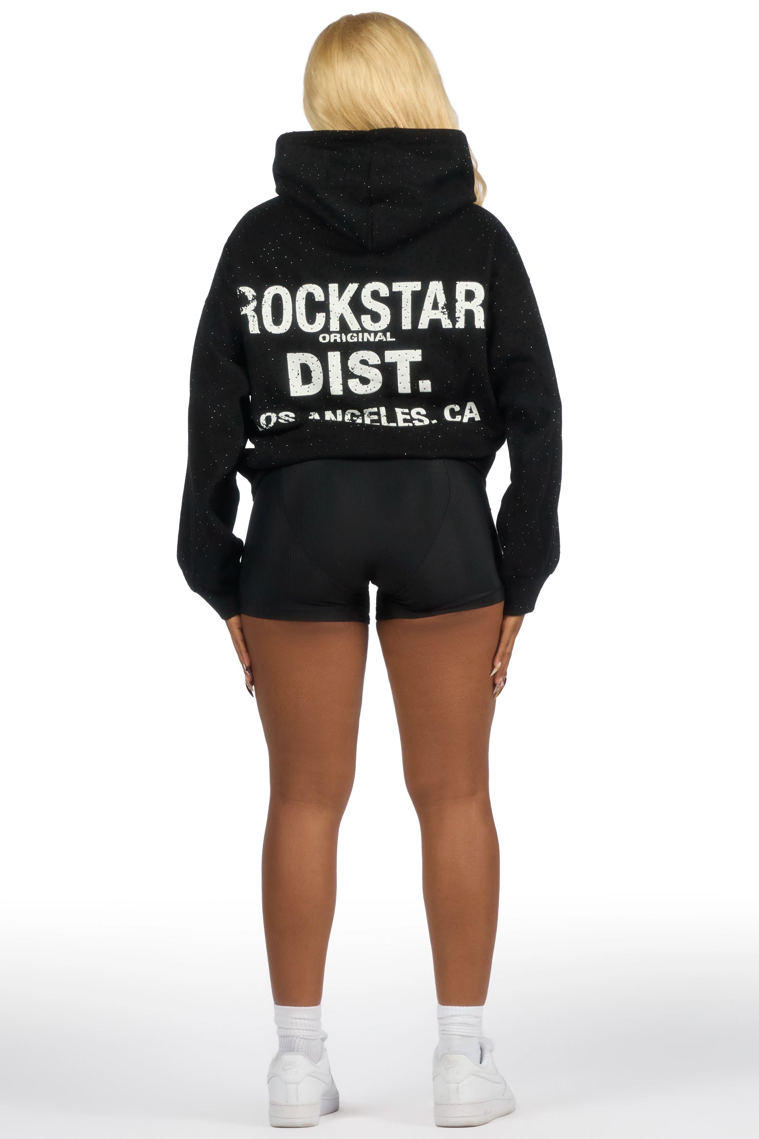 Dalasia Black Rhinestone Hoodie