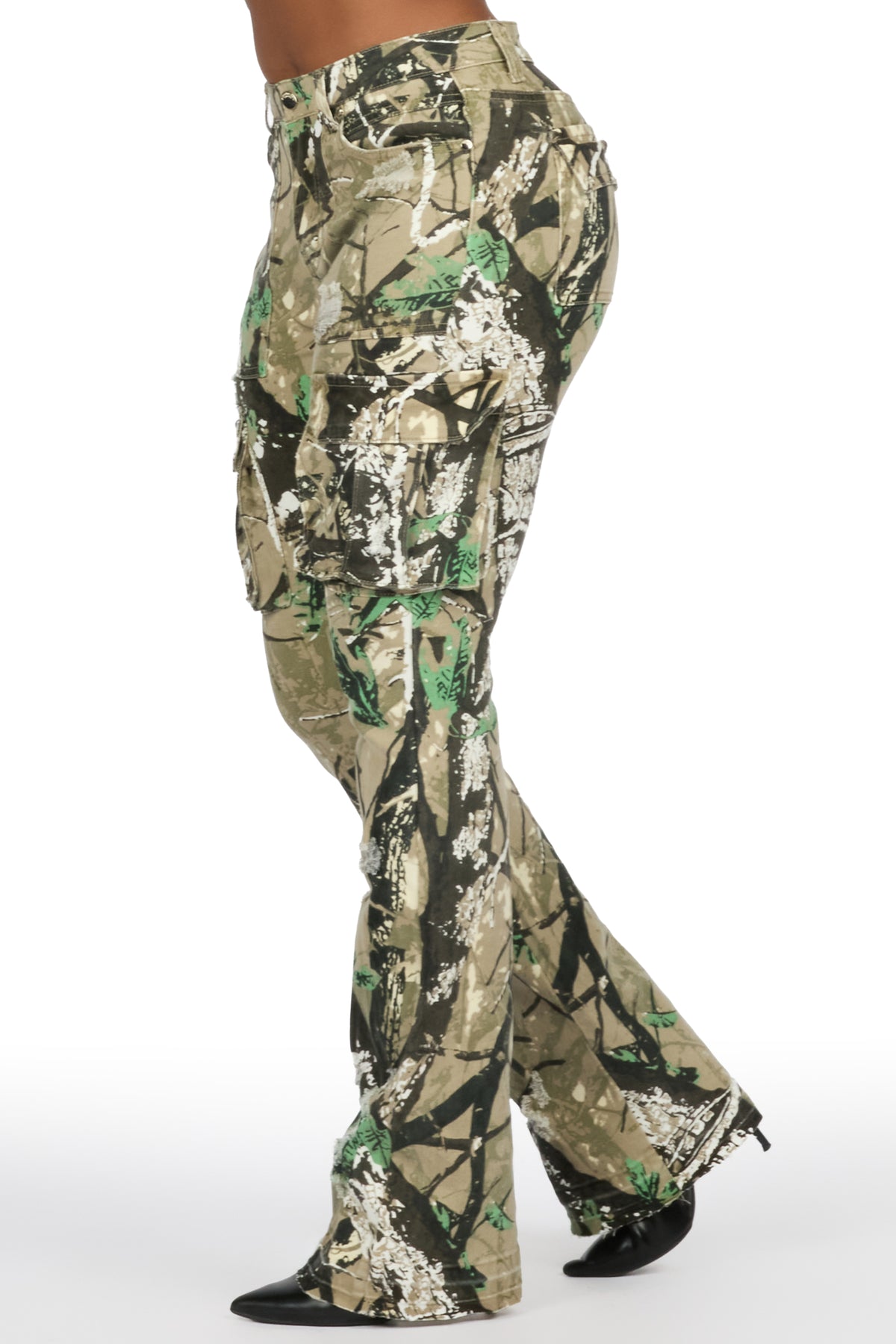 Kamron 2.0 Tree Camo Cargo Stacked Flare Jean
