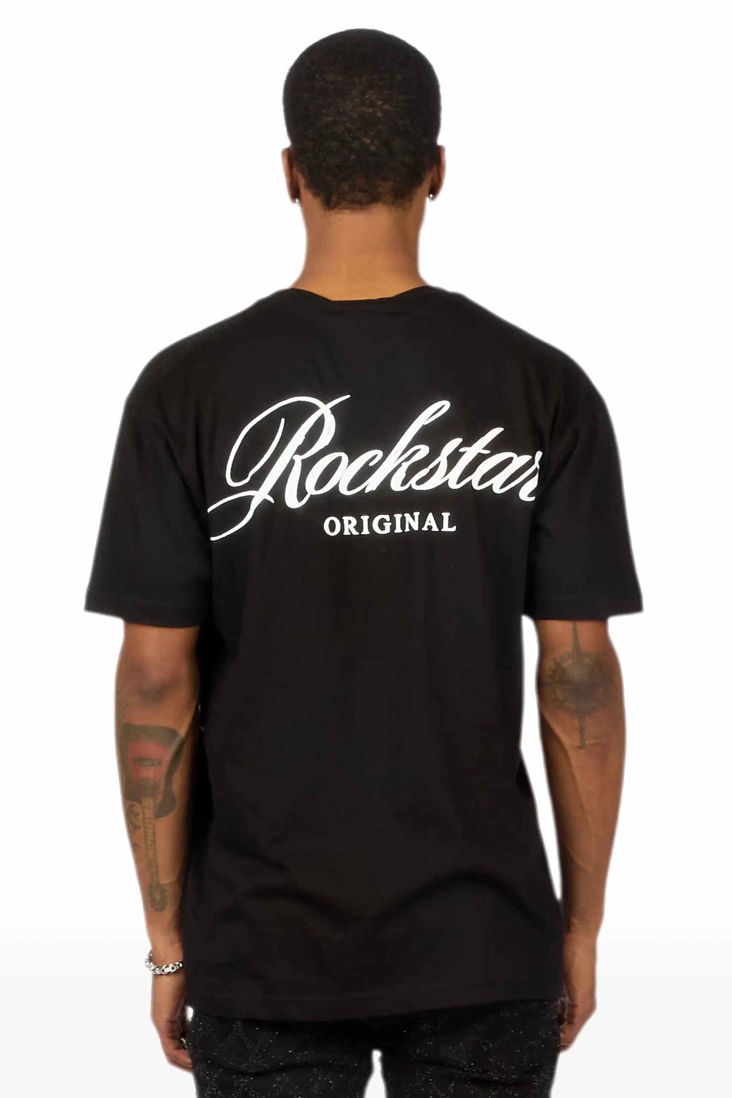 Domaric Black Oversized Graphic T-Shirt