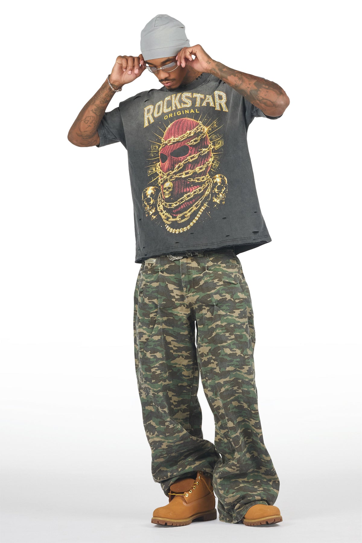 Attlee Camo  Baggy Fit Jean