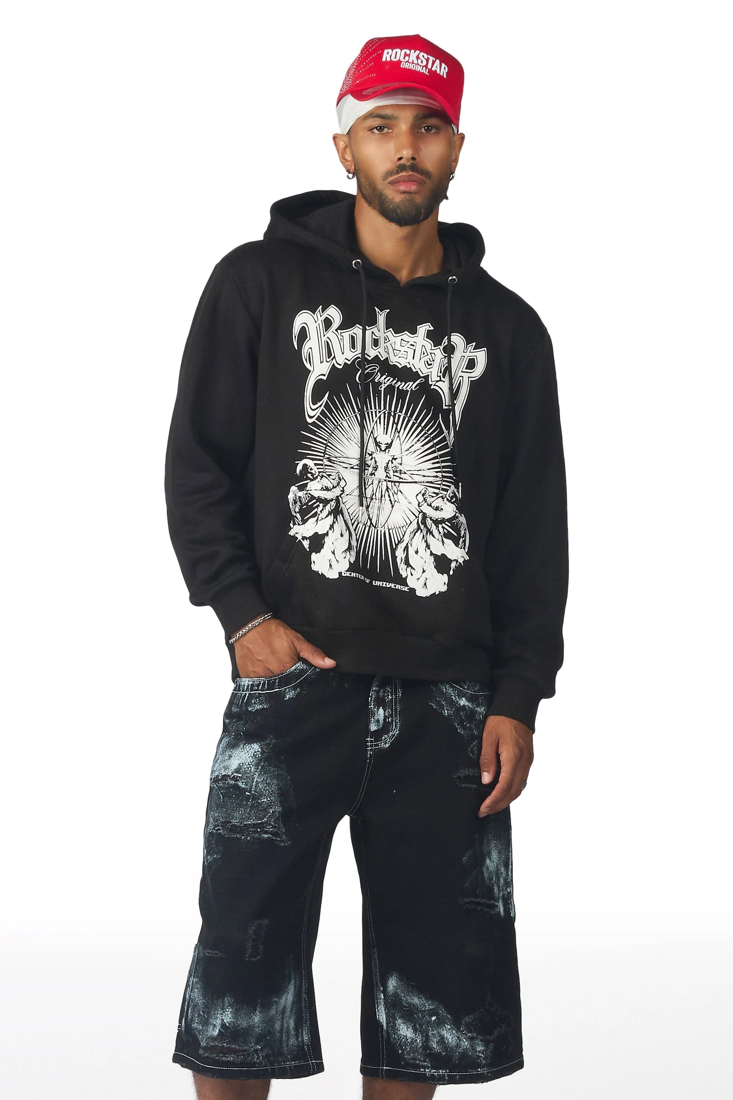 Yarden Black Graphic Hoodie