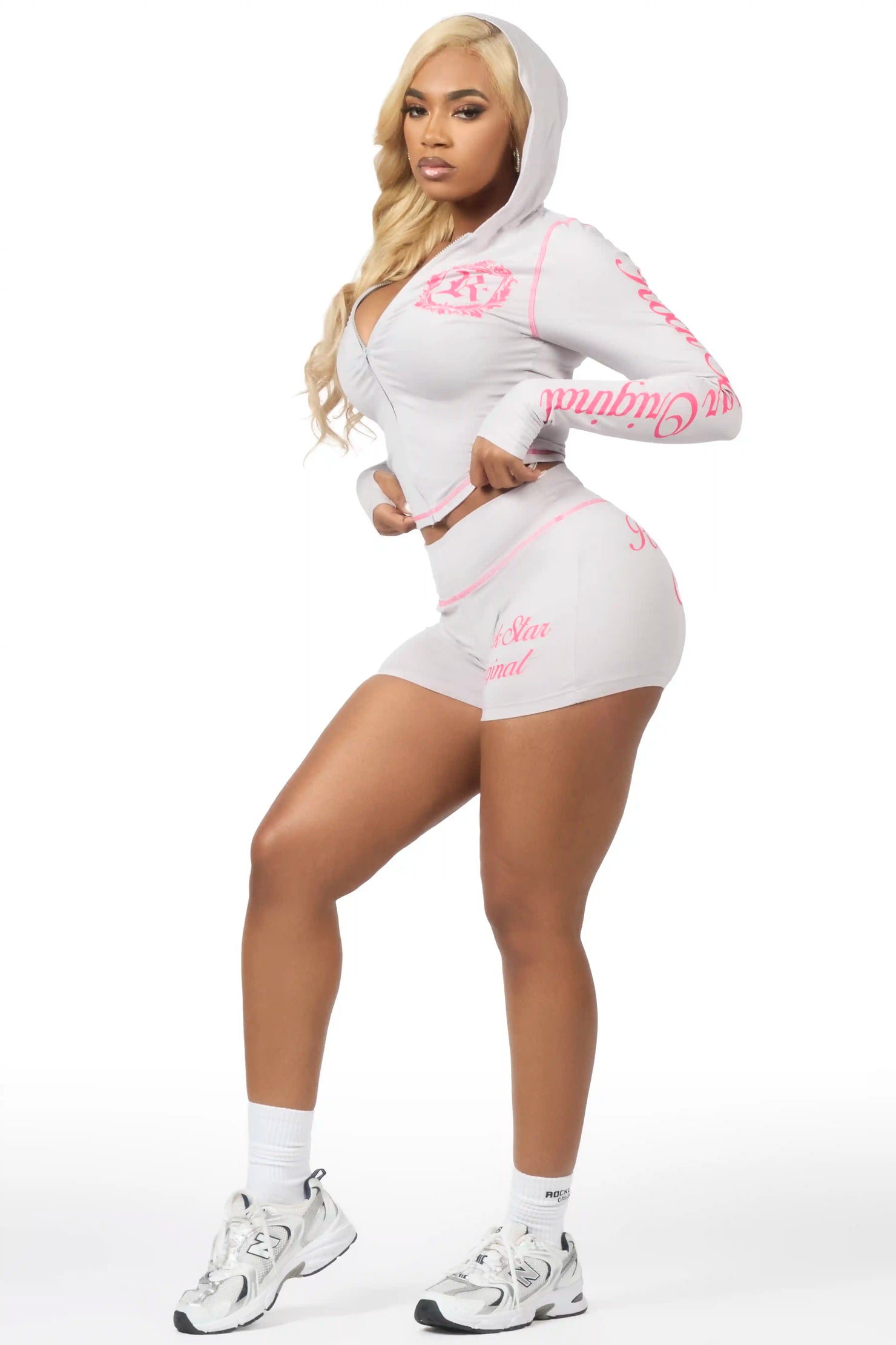 Desmine Grey Short Set