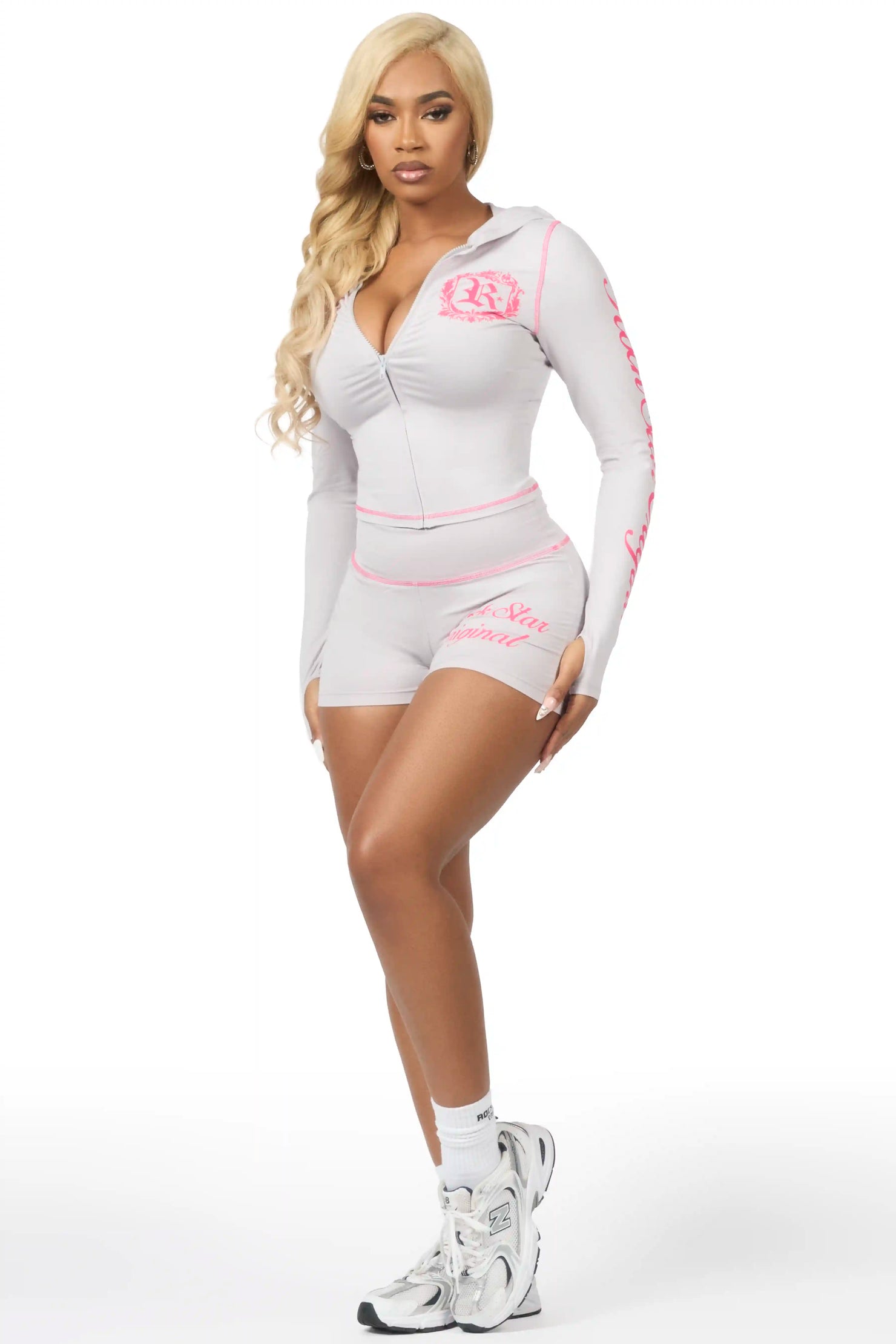 Desmine Grey Short Set