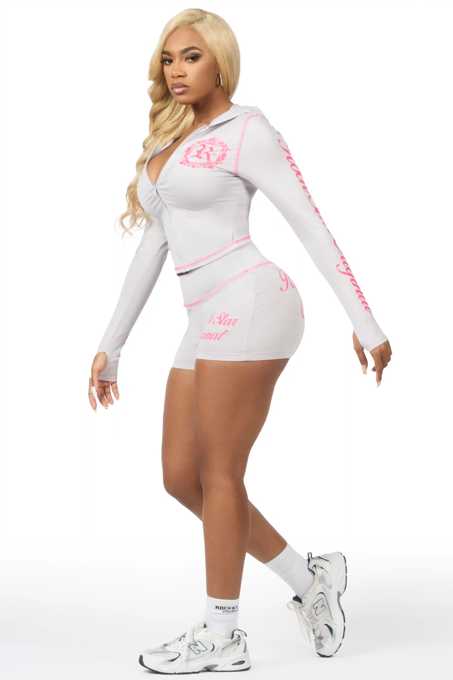 Desmine Grey Short Set