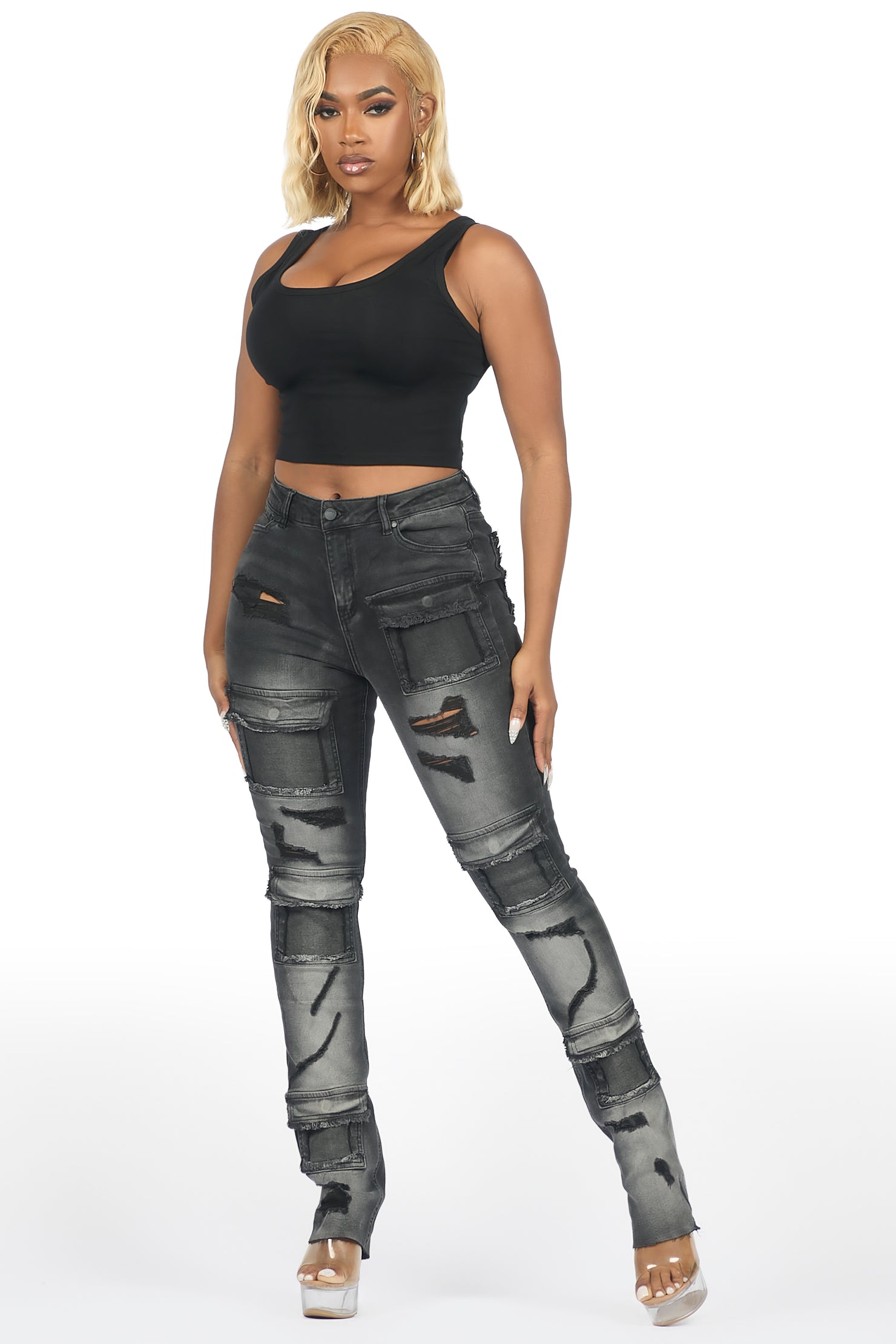 Kritisha Black Cargo Skinny Jean
