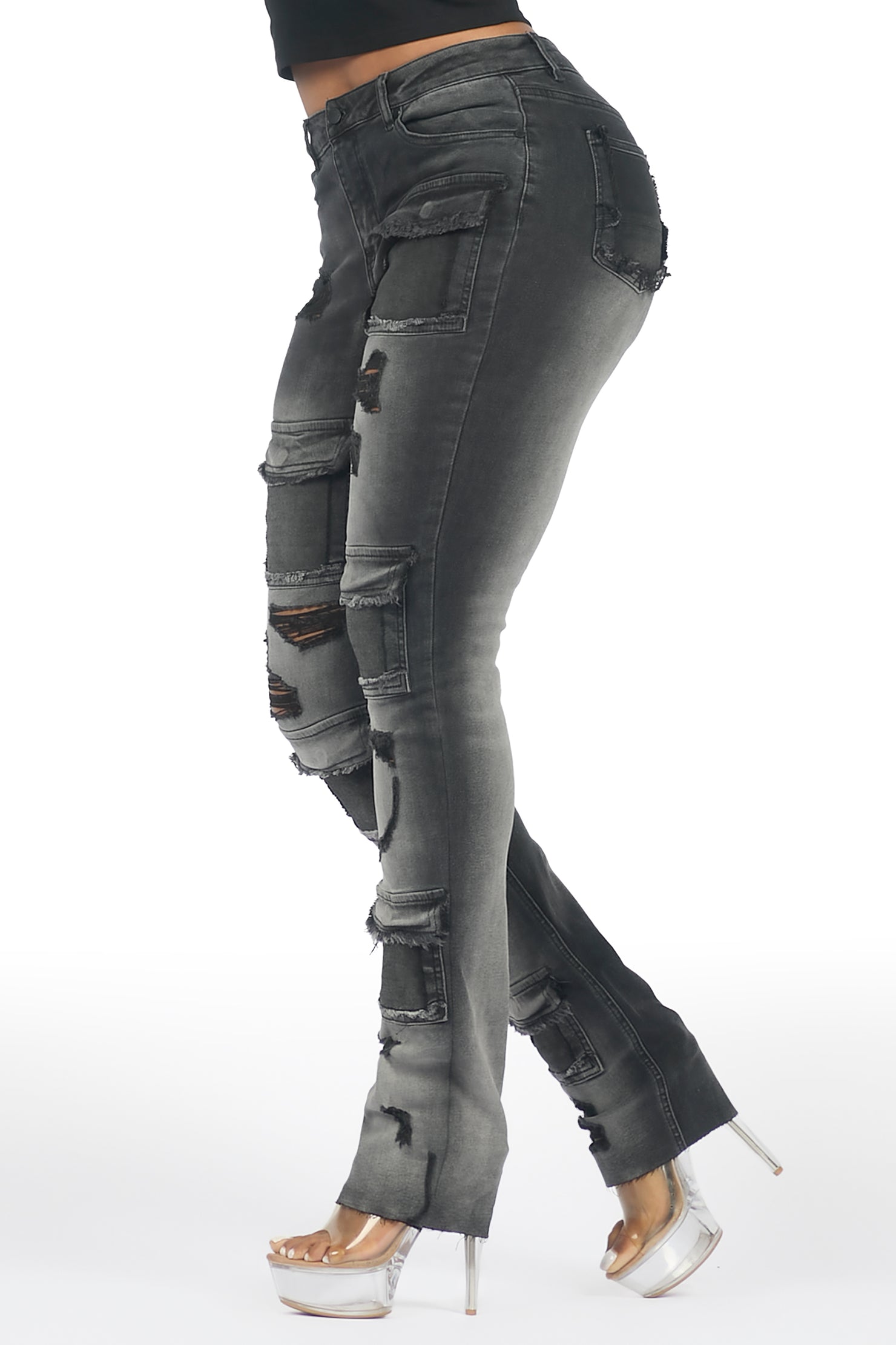 Kritisha Black Cargo Skinny Jean