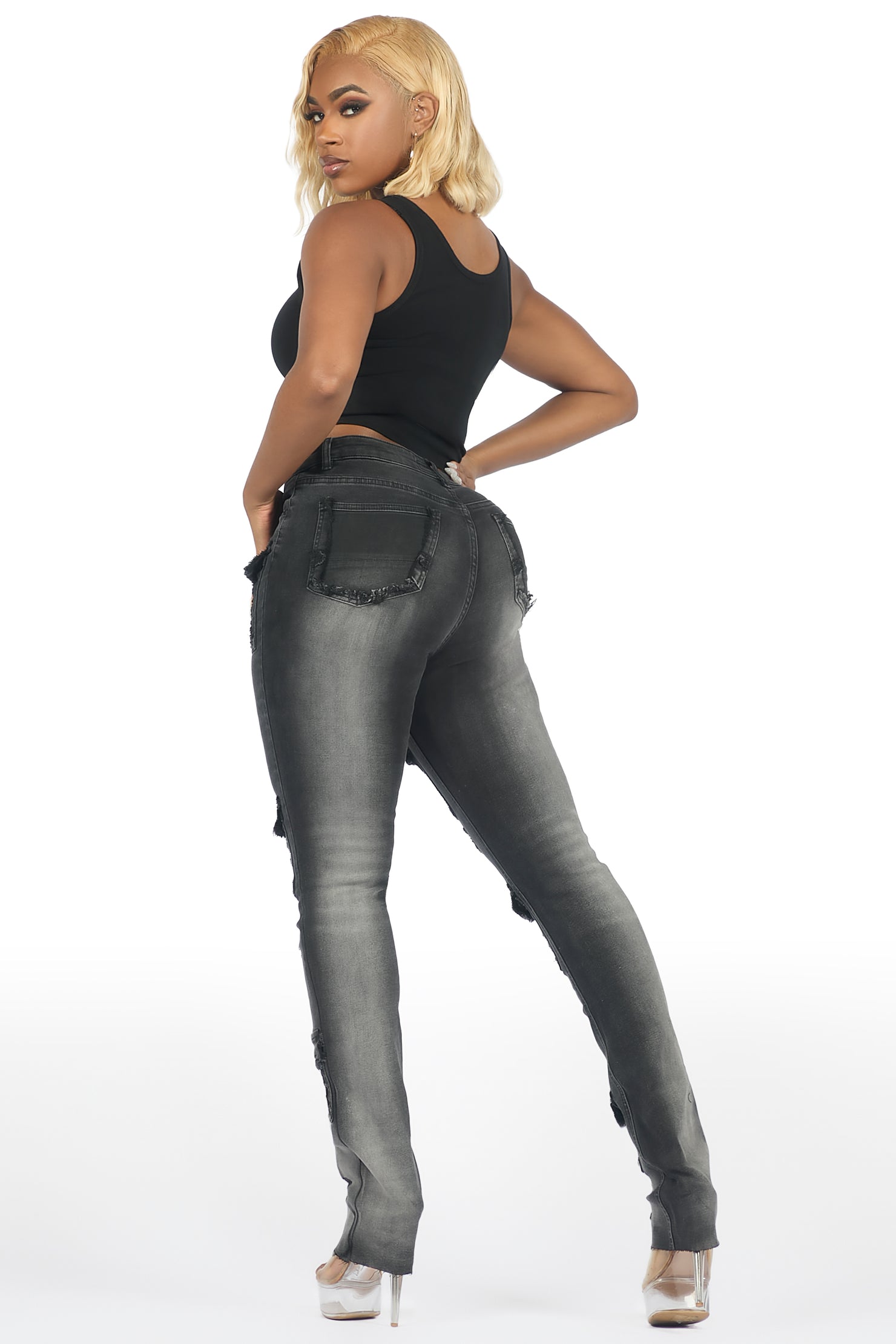 Kritisha Black Cargo Skinny Jean