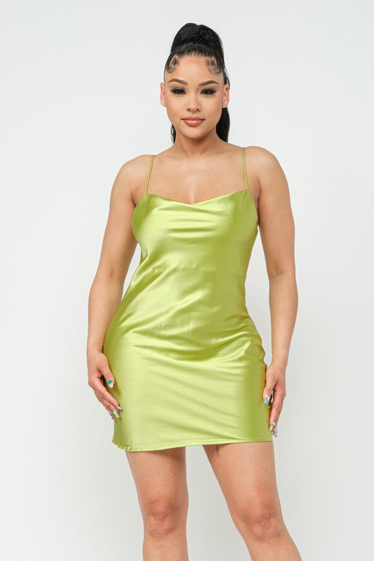 Tashauna Lime Mini Dress