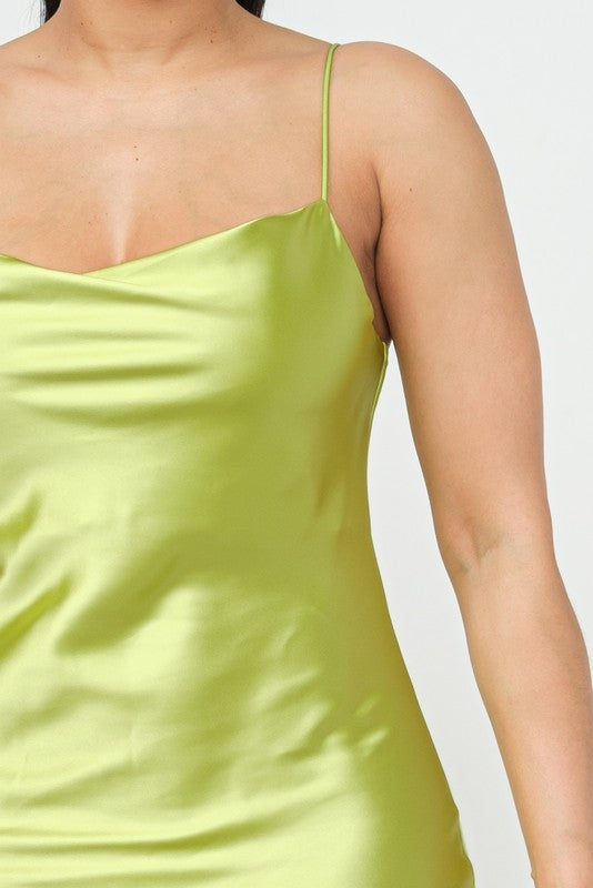 Tashauna Lime Mini Dress