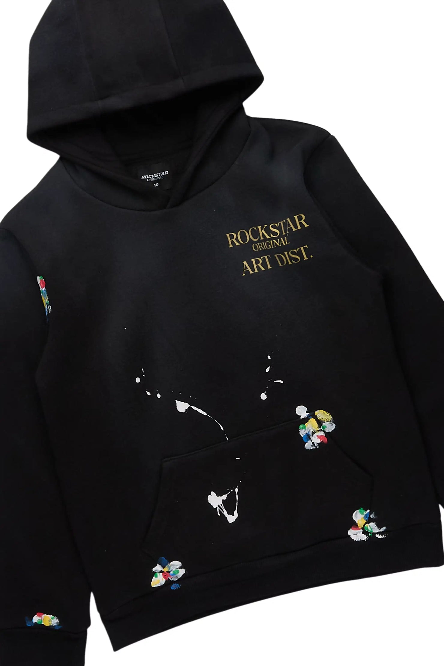 Boys Palmer Black Hoodie & Yanis Blue Baggy Jean Set