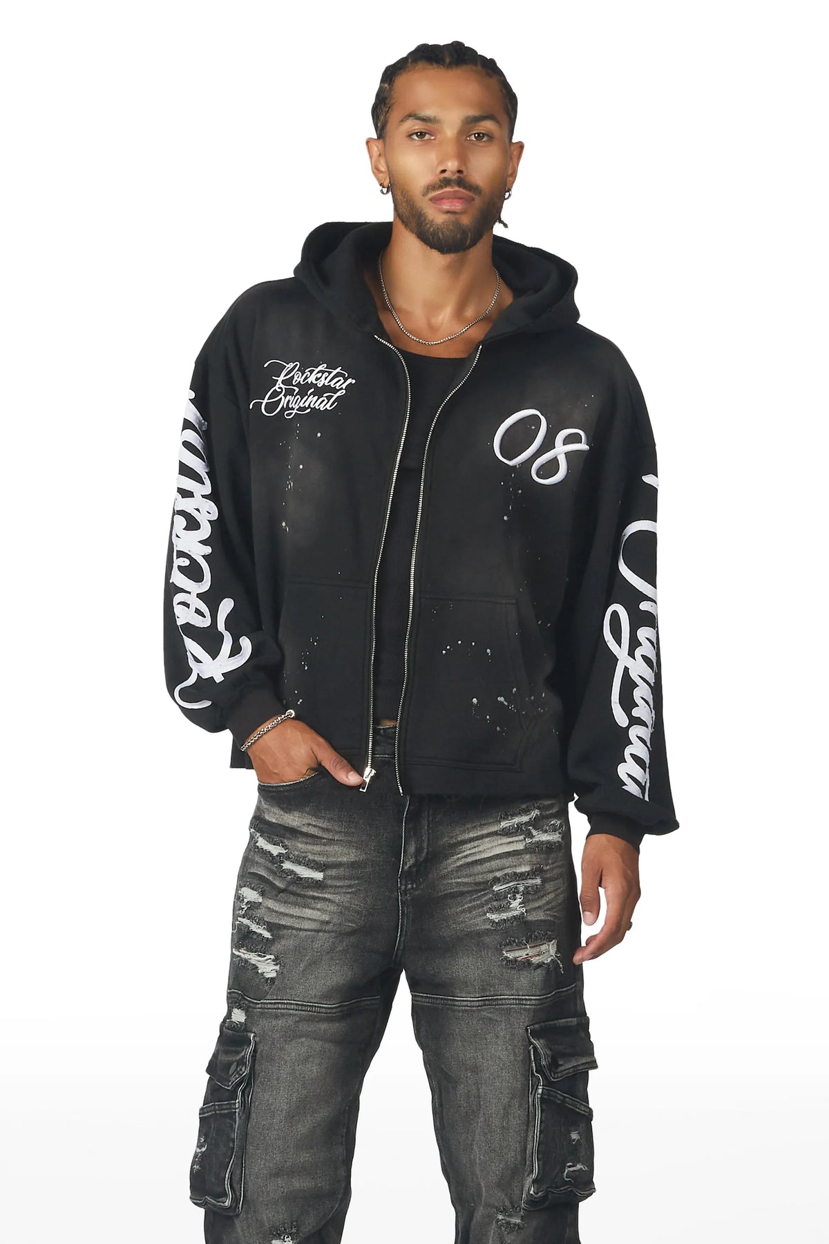 Keylor Black Wash Baggy Fit Jean