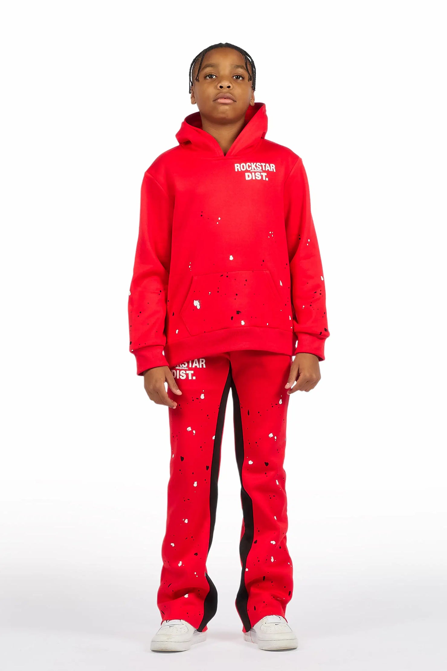 Boys Jaco Red Baggy Fit Pant Set