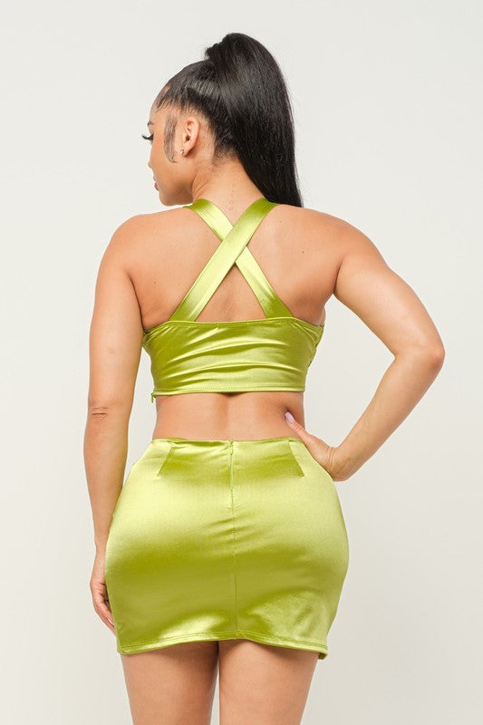 Wendy Lime Skirt Set