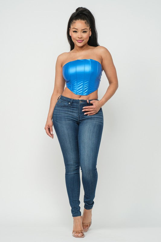 Quatara Blue Tube Top