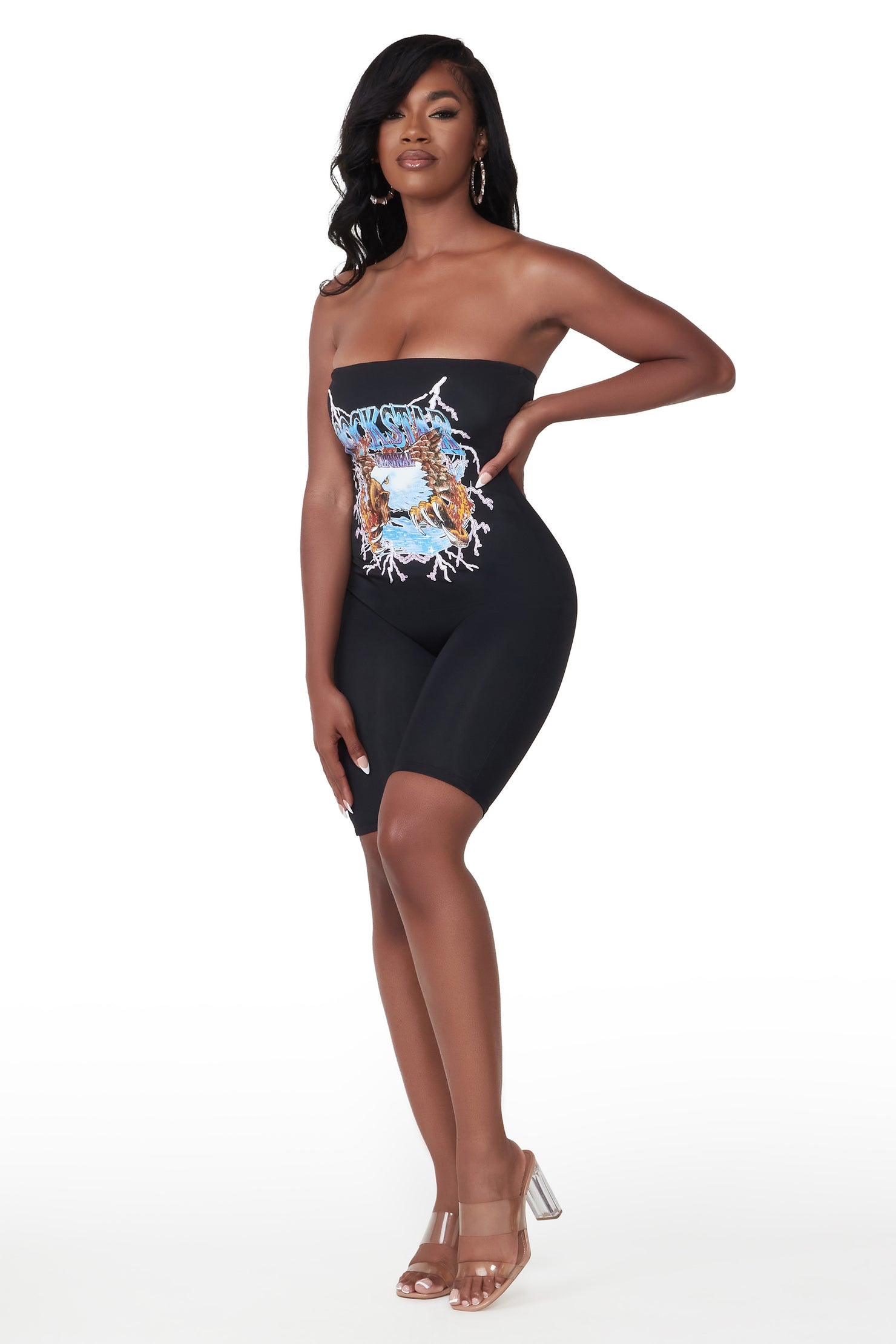 Kinsley Black Sleeveless Romper