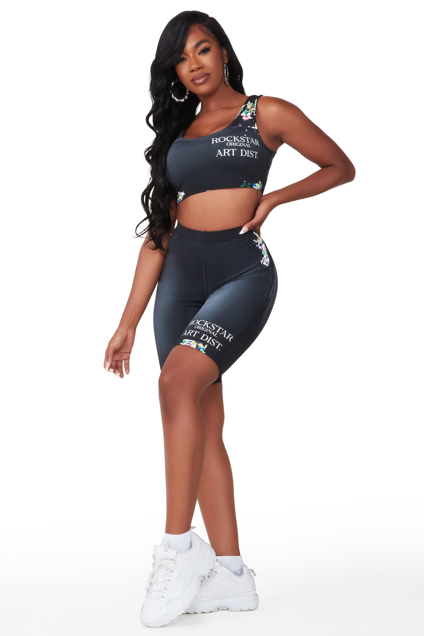 Tate Art Dist. Black Bike Short Set