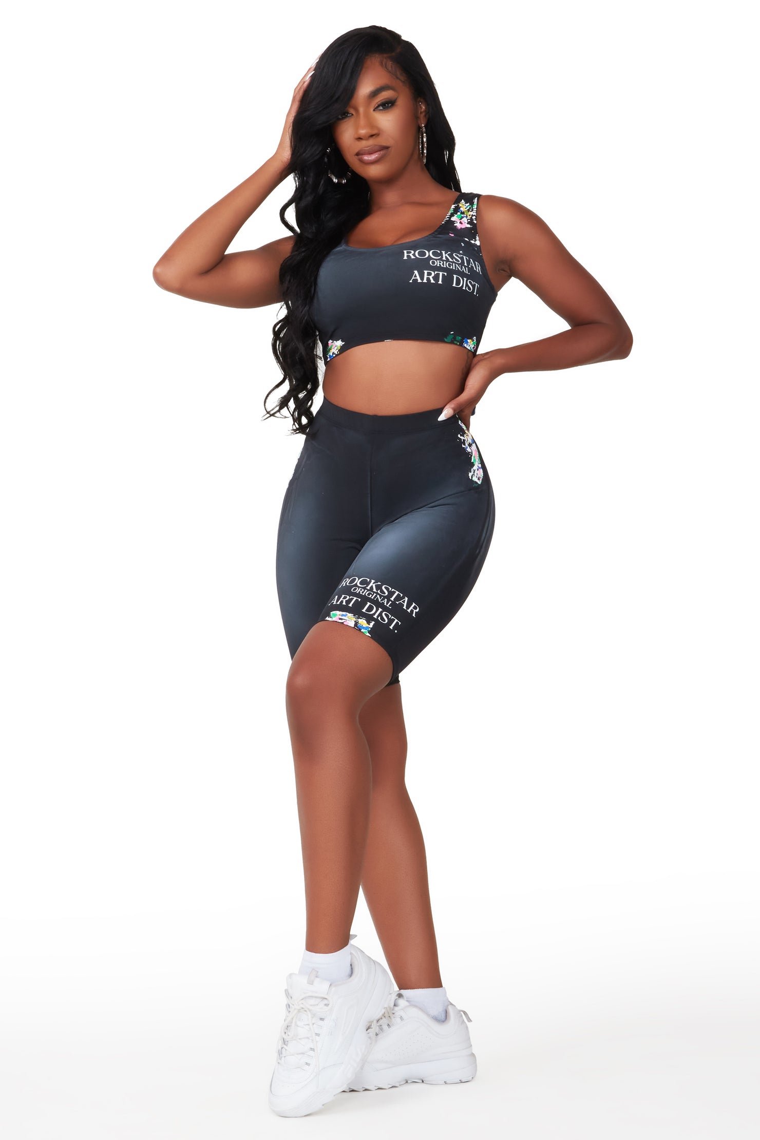 Tate Art Dist. Black Bike Short Set