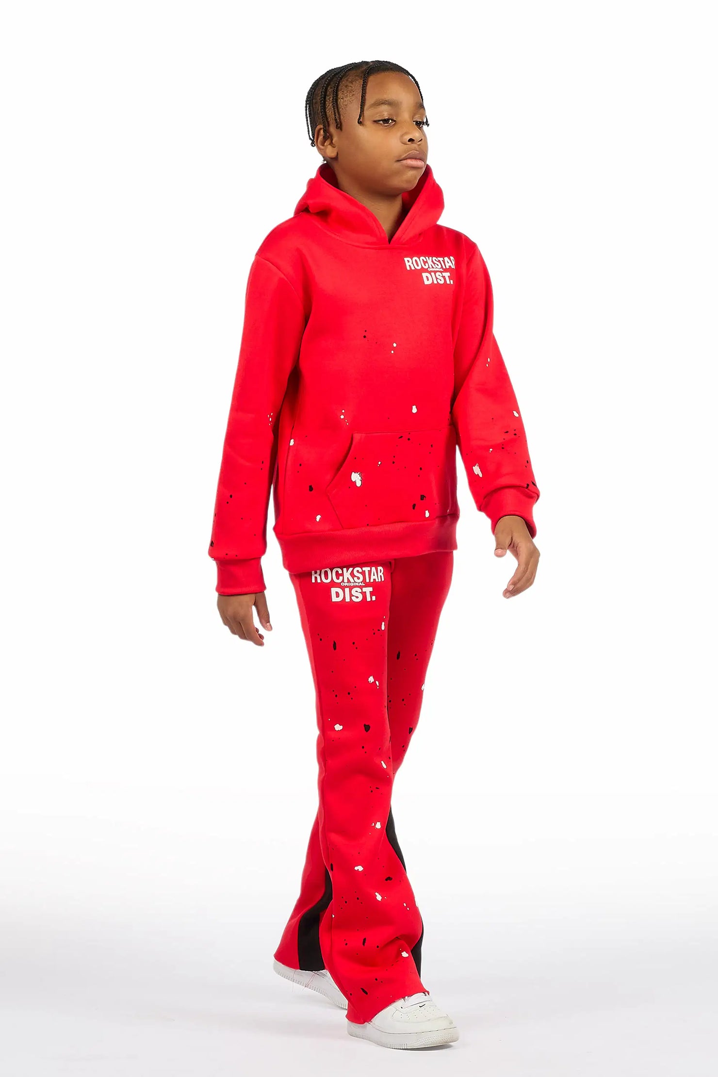 Boys Jaco Red Baggy Fit Pant Set