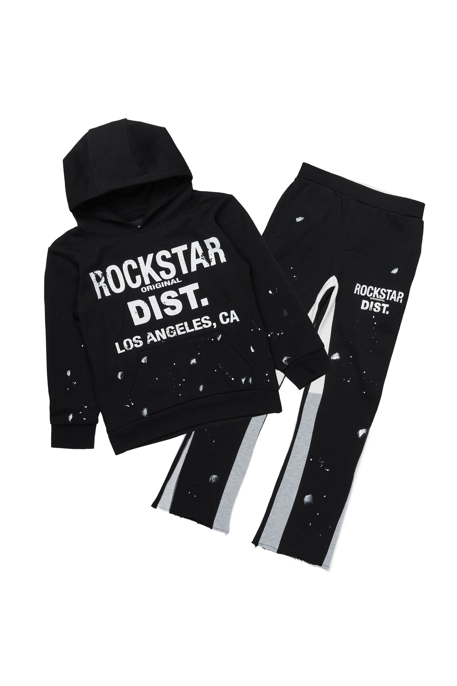 Boys Scottie Black Stacked Flare Track Set