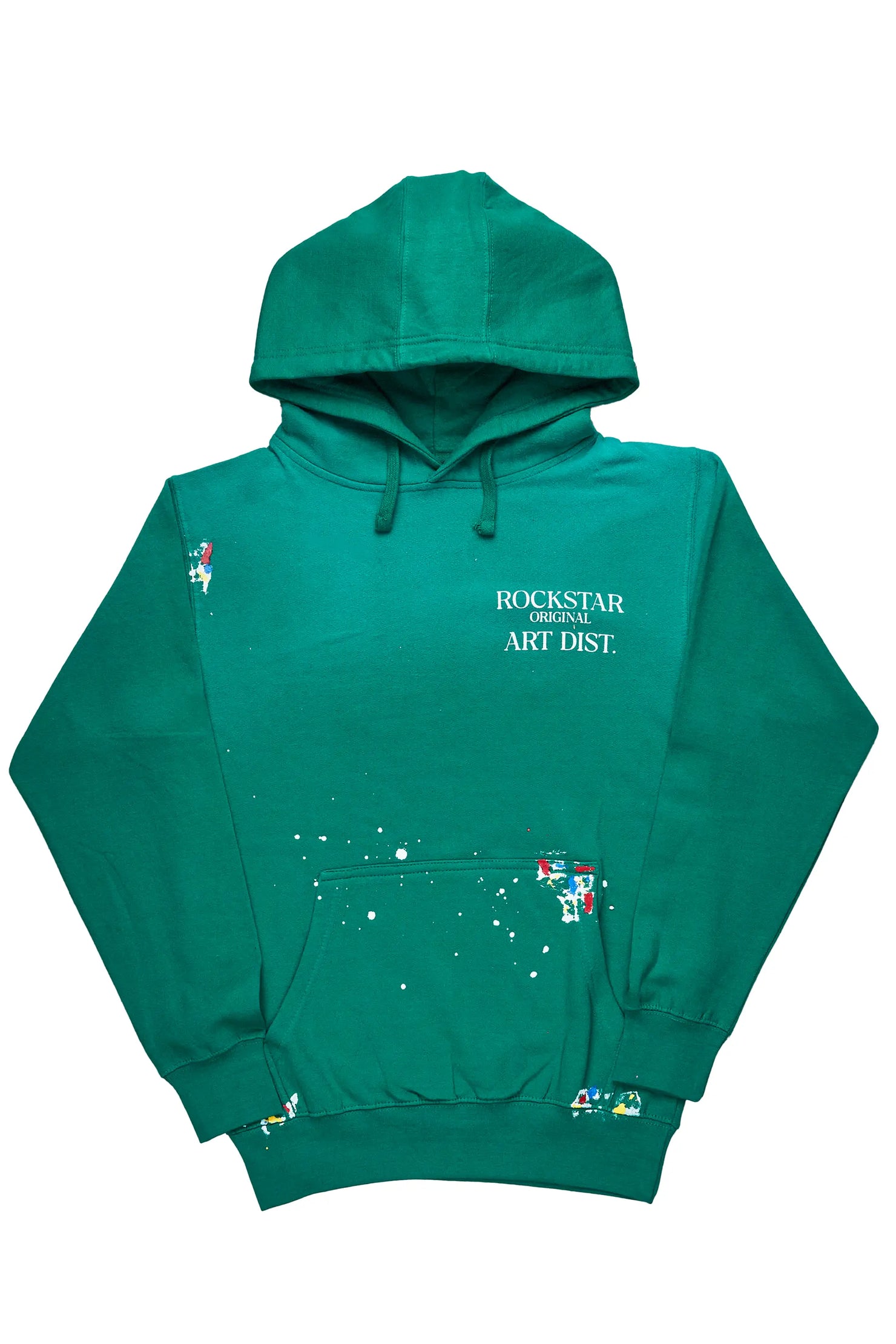 Rockstar Art Dist. Light Green Graphic Hoodie